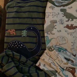 2 sets Carter’s 2T dinosaur pajamas